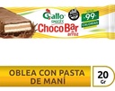 Gallo Snacks Oblea De Arroz Chocobar 20g  Pack X 24 Unidades