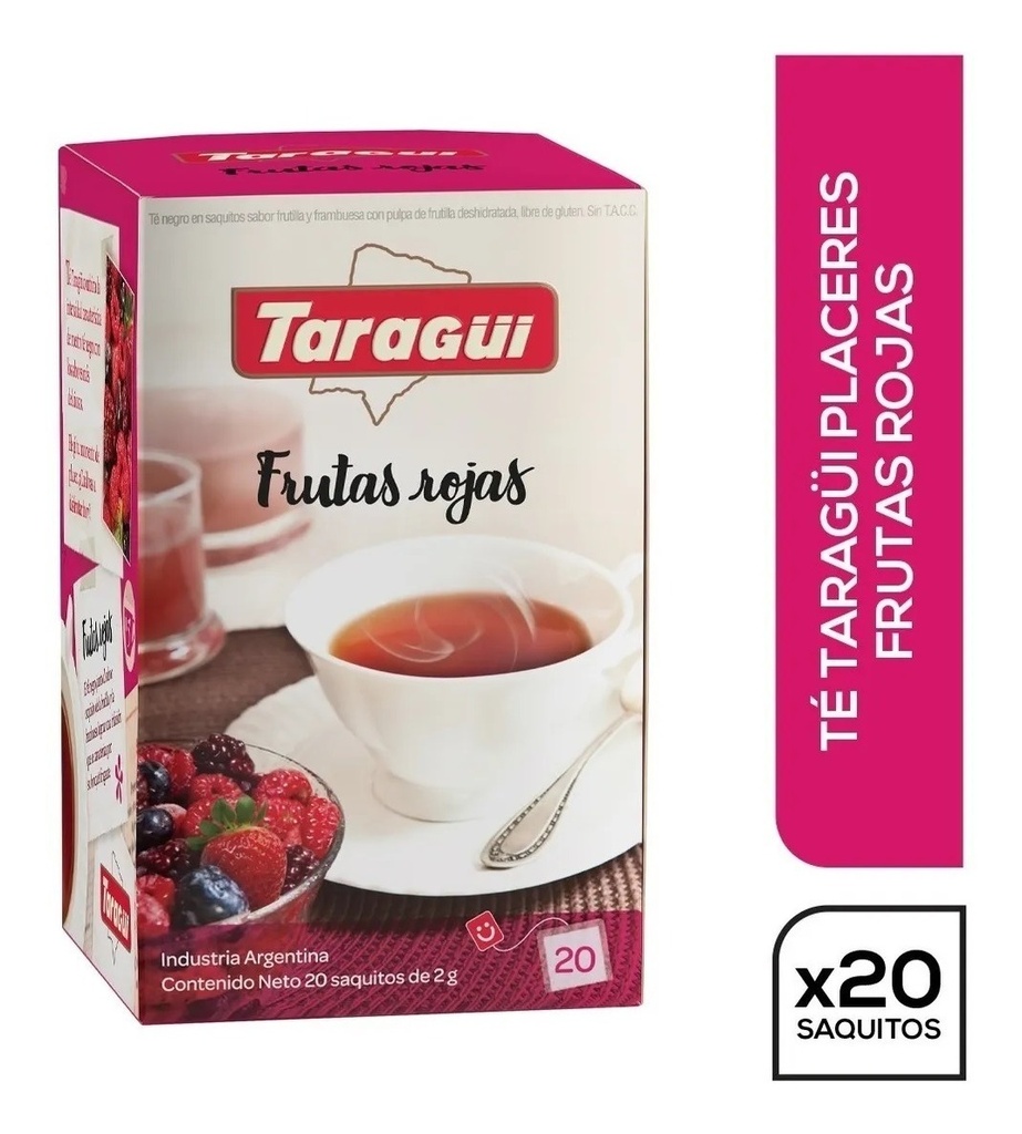 Te Taragui Frutas Rojas X 20 Saquitos Pack 6 Cajas