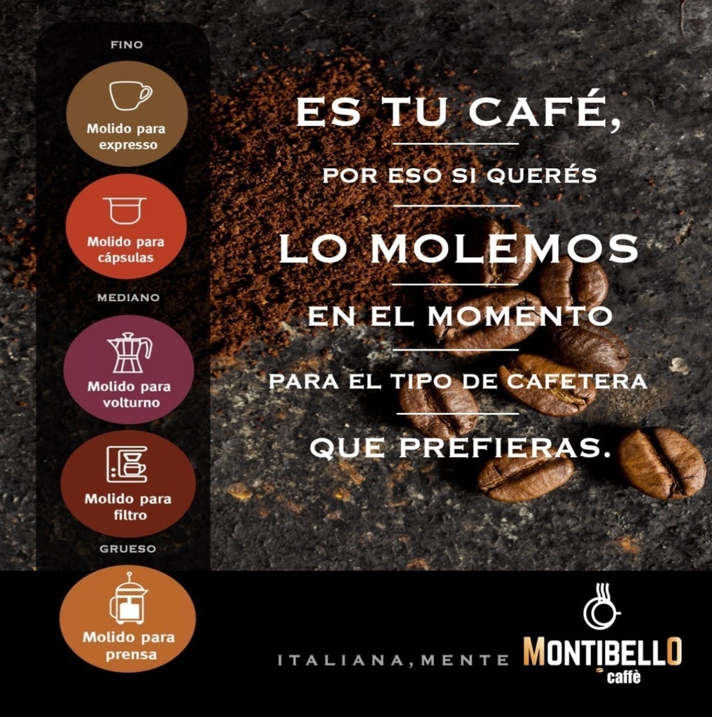 Cafe Montibello Brasil En Grano Tostado 1kg