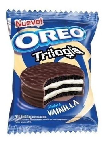 Alfajor Oreo Trilogia Vainilla 55g X 12 Unidades   Mayorista
