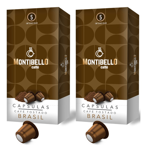 Capsulas Cafe Montibello Brasil Nespresso Compatible  X20u