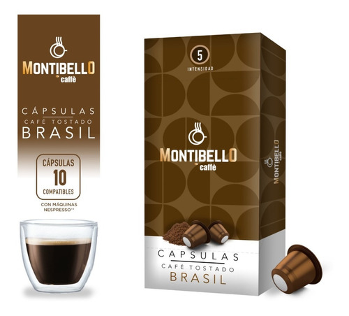 Capsulas Cafe Montibello Brasil Nespresso Compatible  X10u