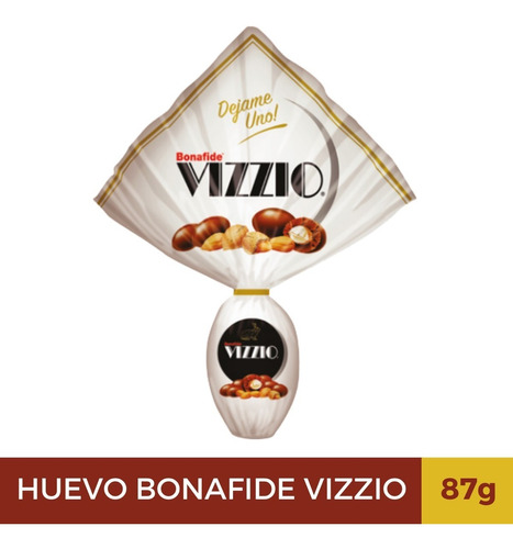 Huevo Pascuas Bonafide Vizzio Chocolate Almendras 87g