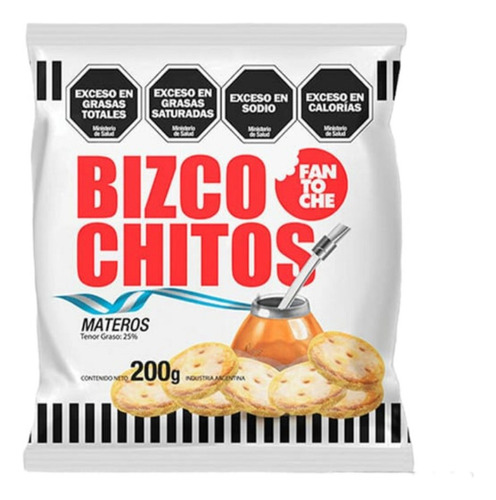Bizcochitos De Grasa Fantoche Materos 200g Pack X 5 Unidades