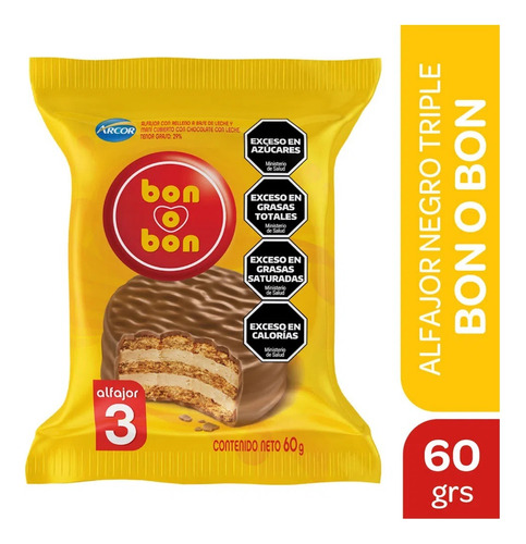  Alfajor Bon O Bon Triple 60g X 10 Unidades