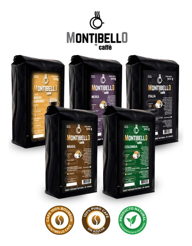 Café En Grano Montibello Pack Degustacion X 500g C/u