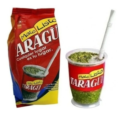 [INFMAT0013P04] Mate Listo Taragui +bombilla+azucar  Pack 4 Unidades 