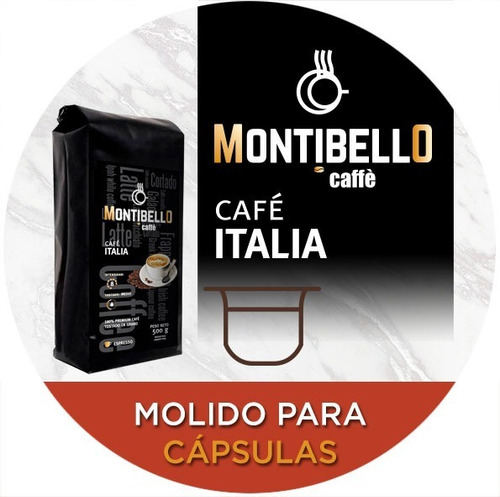 Café Tostado En Grano Premium Montibello Italia 500 Gr