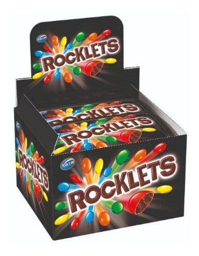 [GOLCHO0007P18] Rocklets 40grs Caja X 18u - Confites Chocolate Arcor