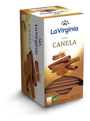 [INFTES0006P03] Té La Virginia Con Canela X 20 Saquitos Pack 3 Cajas