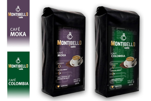Café Tostado En Grano O Molido Montibello Moka+colombia 1 Kg