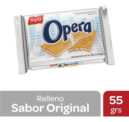 [GALDUL0016P10] Galletita Oblea Opera Clásica  Bagley Paq 55g X 10u