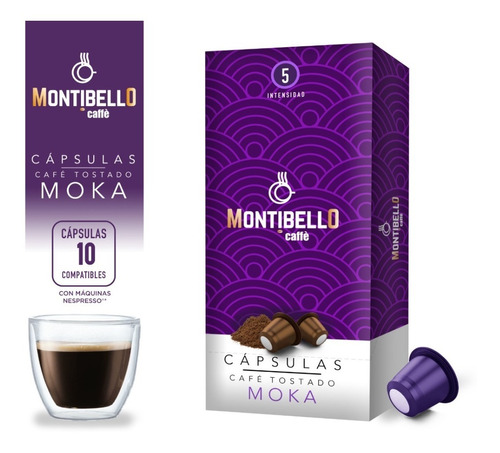 [CAFCAP0037U] Capsulas Cafe Montibello Moka Nespresso Compatible X10u