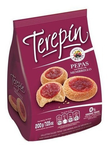 [GALDUL0026P05] Pepas Terepin Membrillo Galletitas 200g X 5 Unidades