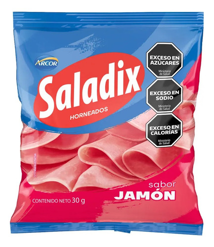 [GALSAL0020P06] Saladix Snack Jamon Paquete 30g X 6 Unidades 