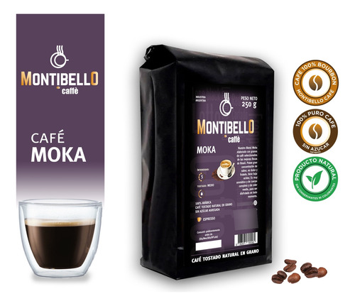 Café Tostado En Grano O Molido Montibello Moka 250gr