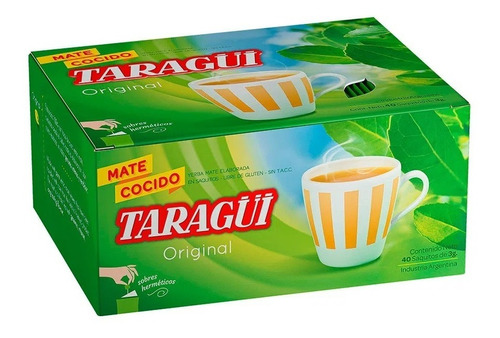 [INFMAT0003P04] Mate Cocido Taragui 40 Saquitos Ensobrados Pack X 4 Unidades