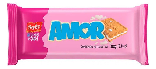 [GALDUL0002P05]  Galletitas Amor Bagley 112gr Pack X 5 Unidades