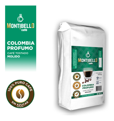 [CAFMOL0024U] Cafe Molido Tostado Montibello Colombia Profumo 250gr
