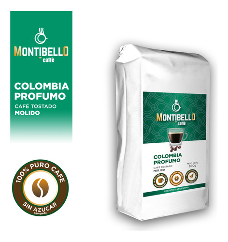 [CAFMOL0023U] Cafe Molido Tostado Montibello Colombia Profumo 500gr